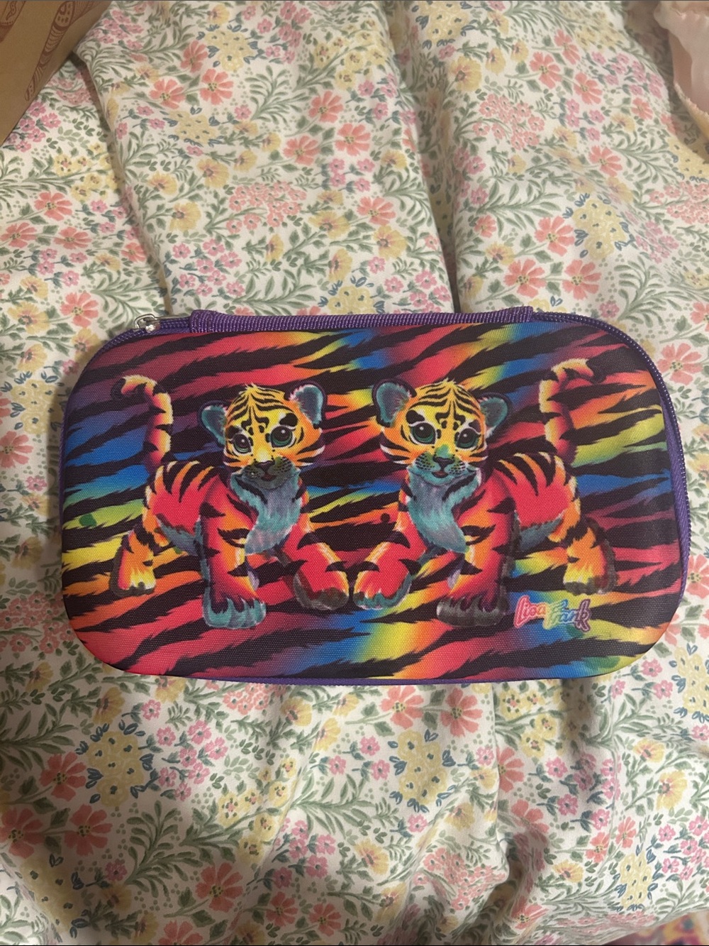 Lisa Frank Purple Zippered Travel Case